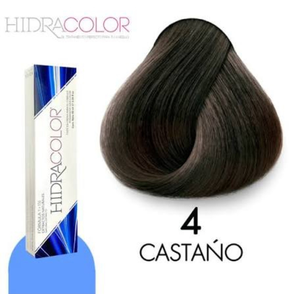 Hidracolor 4 Castaño - Medium Brown Permanent Hair Color Cream